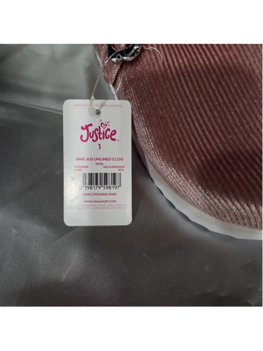 NWT Mauve Justice Girls Clogs Size 1